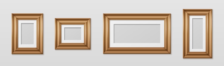 Gratis Vector modellen van houten fotoramen
