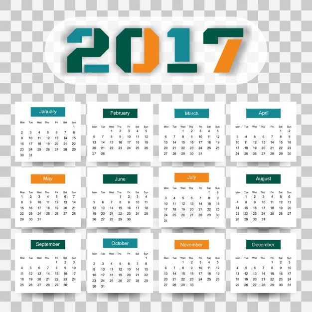 Modern 2017 kalender