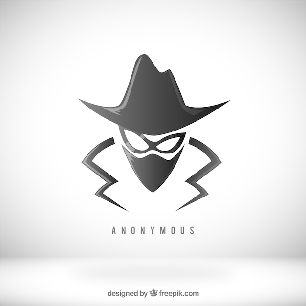 Gratis vector modern anoniem concept met een plat ontwerp