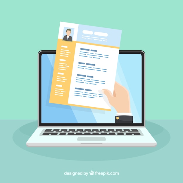 Gratis vector modern cv sjabloon