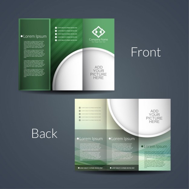 Gratis vector modern driebladige brochure design