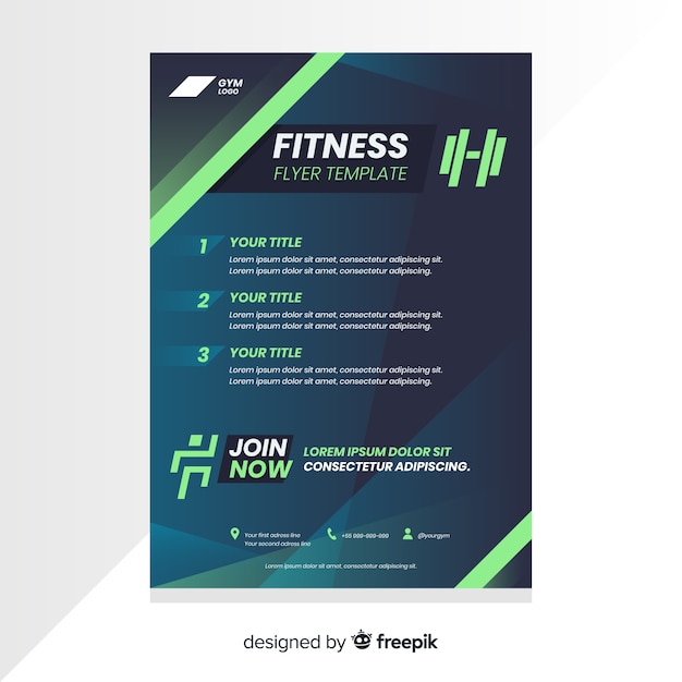 Modern fitness sjabloon folder