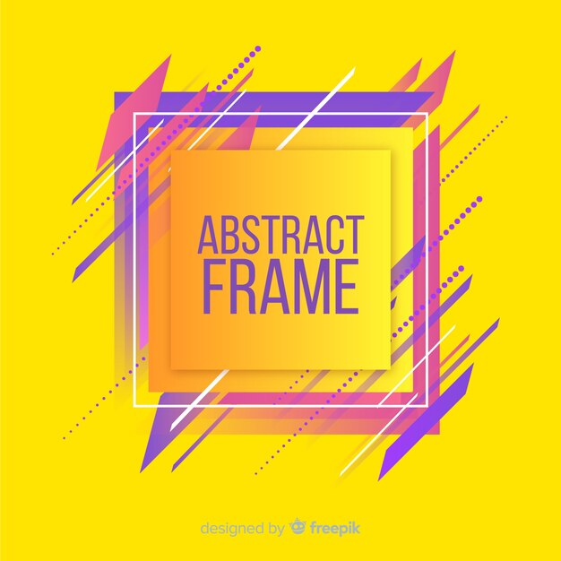 Modern frame met abstracte vormen