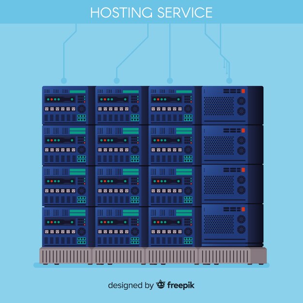 Modern gegevens hosting concept