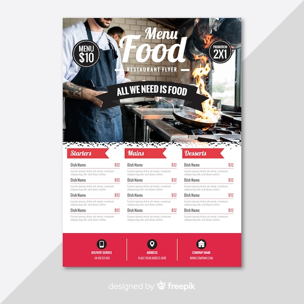 Modern hamburger restaurant flyer sjabloon