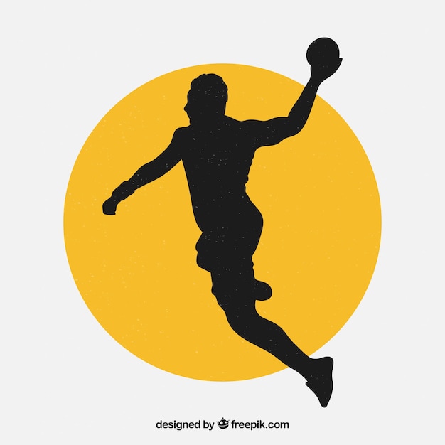 Gratis vector modern handbal spelersilhouet