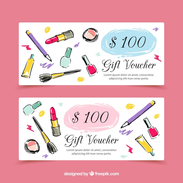 Modern handgetekende sales beauty banners