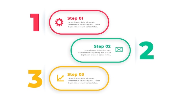 Modern infographic sjabloonontwerp met drie opties