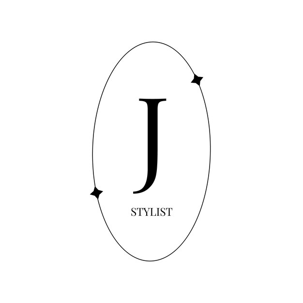 Modern j initiaal logo