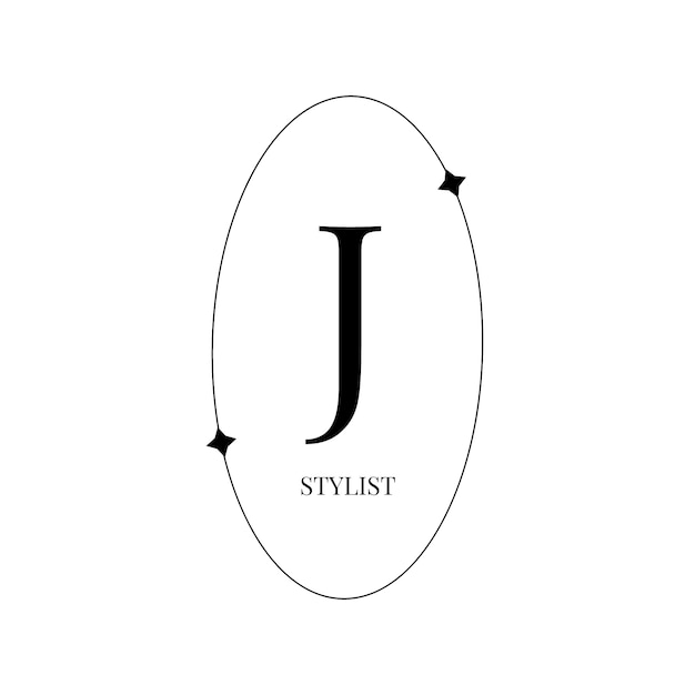 Modern j initiaal logo