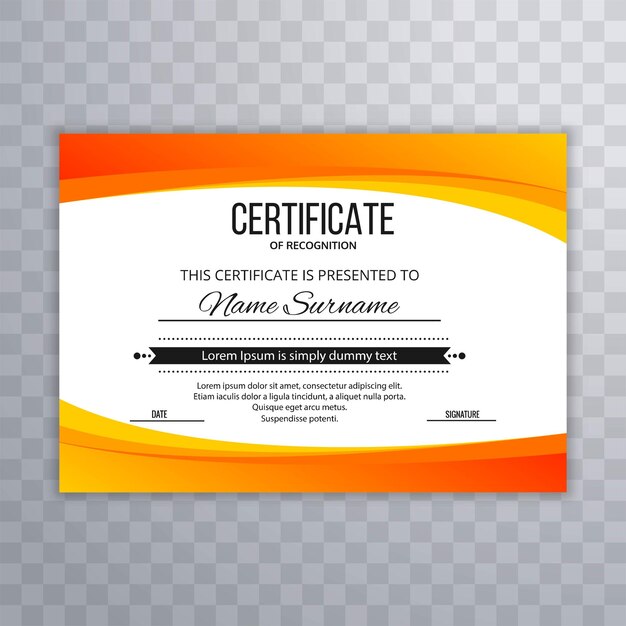 Modern medewerker van de maand certificaat wave design