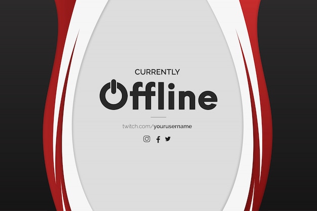Modern offline Twitch-bannerontwerp