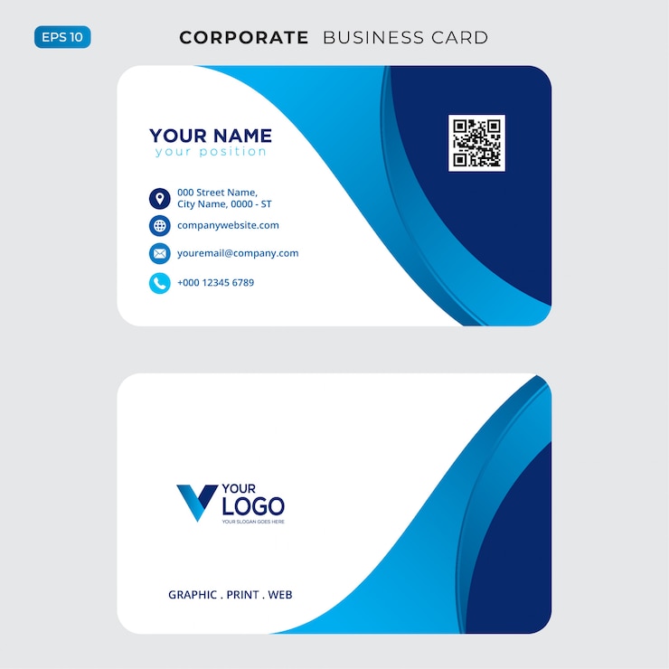 Gratis Vector modern professioneel visitekaartje