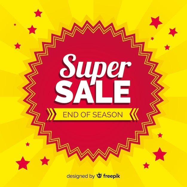 Gratis vector modern super verkoop banner concept