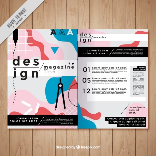 Gratis Vector modern tijdschrift template