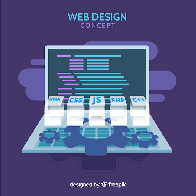 Modern web design concept met vlakke stijl