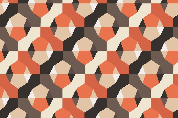 Gratis vector moderne 3d geometrische patroon vector oranje achtergrond