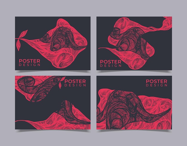 Moderne abstracte covers set. de koele samenstelling van gradiëntvormen. frame voor tekst moderne kunst graphics. ontwerp visitekaartjes, uitnodigingen, cadeaubonnen, flyers, brochures, banner