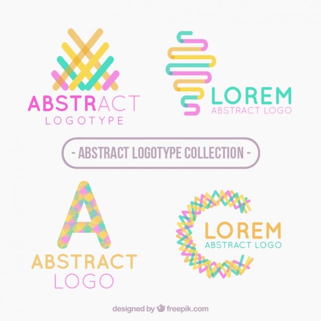 Gratis vector moderne abstracte gekleurde logo's