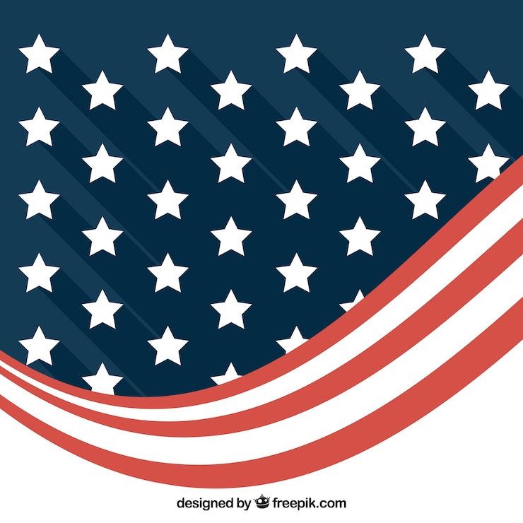 Gratis Vector moderne achtergrond van abstracte amerikaanse vlag