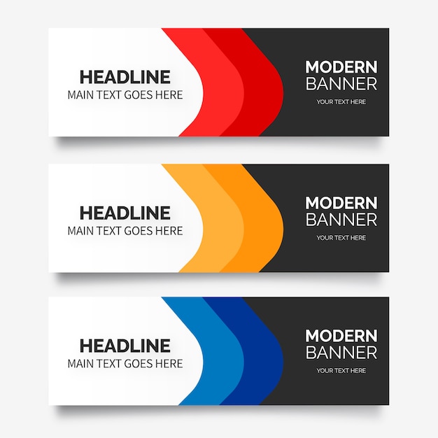 Moderne bedrijfsbanner met kleurrijke vormen