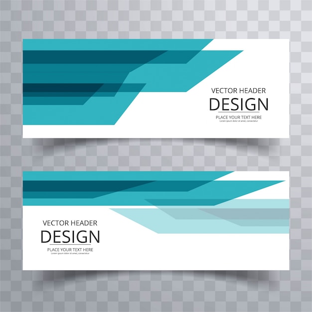 Gratis vector moderne blauwe banners