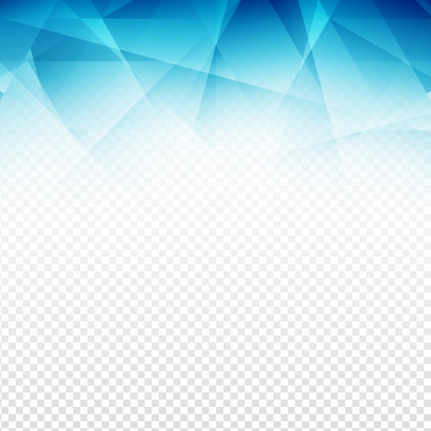 Moderne blauwe veelhoek vorm ontwerp op transparante achtergrond