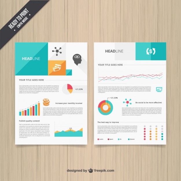 Gratis vector moderne brochure sjabloon