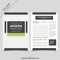 Gratis vector moderne corporate brochure