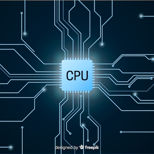 Moderne cpu-achtergrond met gradiëntstijl