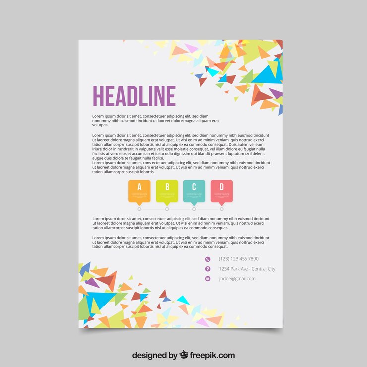 Gratis Vector moderne creatieve zakelijke brochure sjabloon