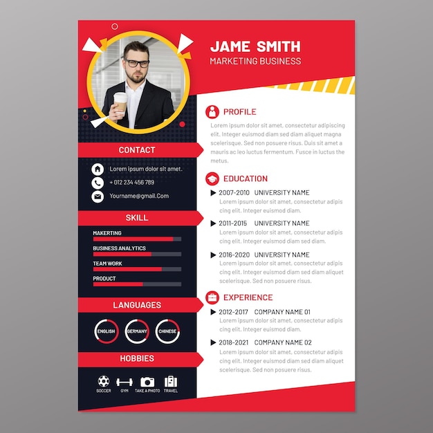 Moderne cv-template