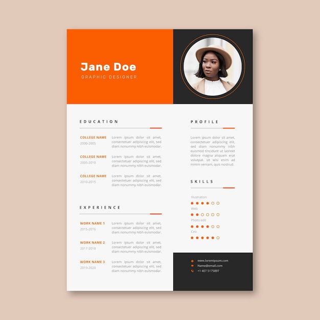 Moderne cv-template