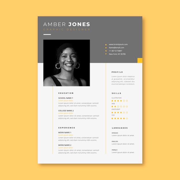 Moderne cv-template