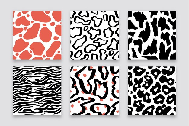 Moderne dierenprint patrooncollectie