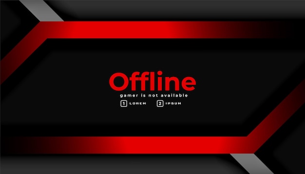 Moderne donkere gaming offline bannerachtergrond