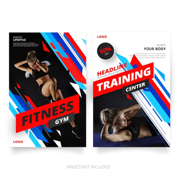 Moderne fitness & gym brochure sjablonen