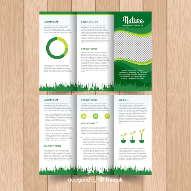 Moderne folder sjabloon met infographic elementen