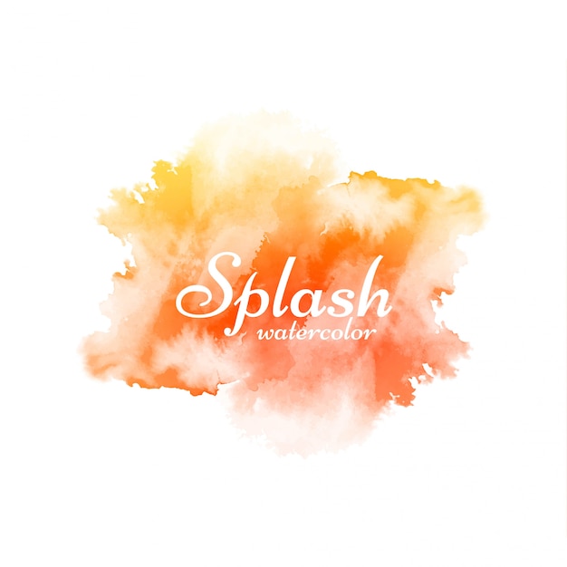 Gratis vector moderne gele aquarel splash