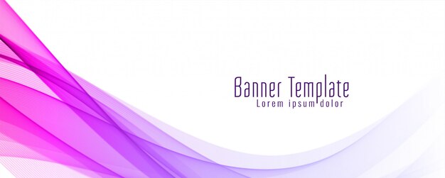 Moderne golvende banner ontwerpsjabloon