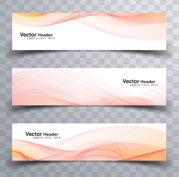 Moderne golvende banners