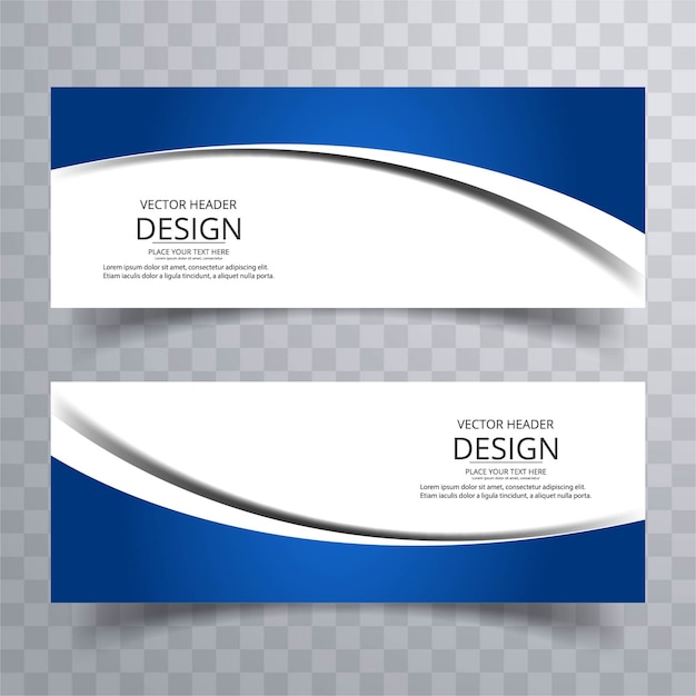Moderne golvende banners