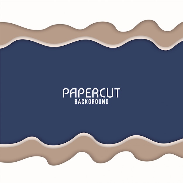 Moderne golvende papier gesneden achtergrond