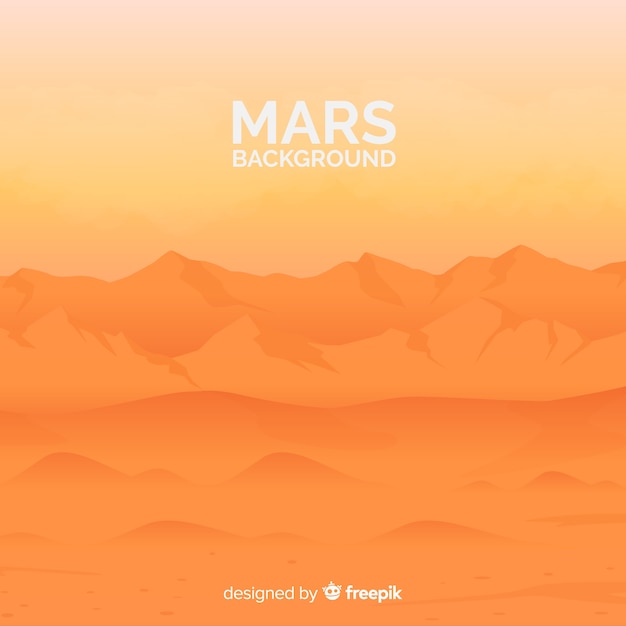 Gratis vector moderne hand getrokken mars achtergrond