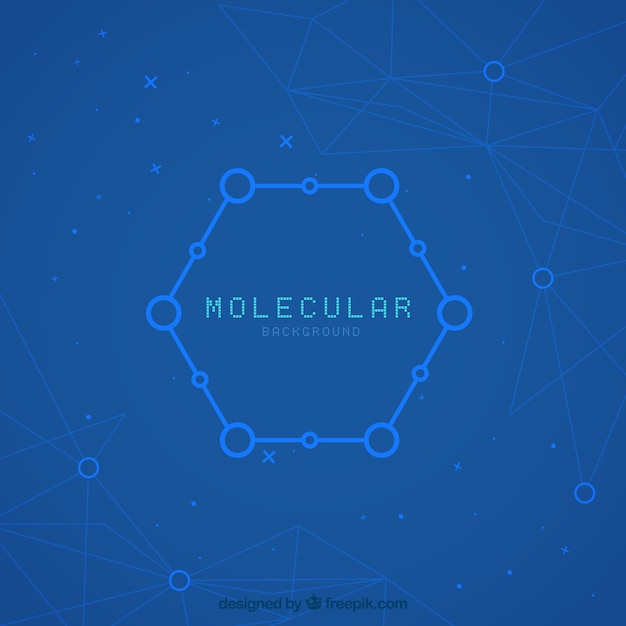 Moderne hexagon achtergrond met moleculen