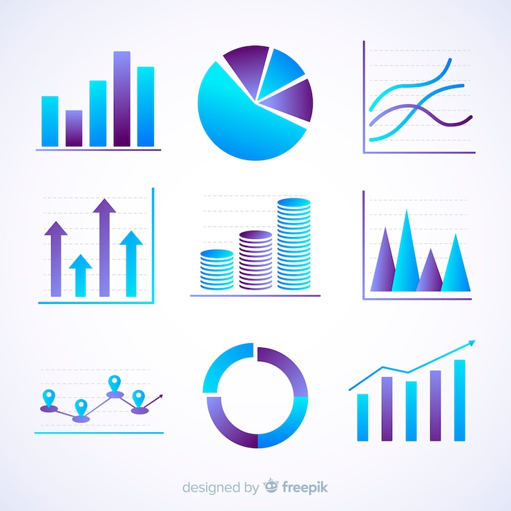 Gratis Vector moderne infographic elementeninzameling met gradiëntstijl