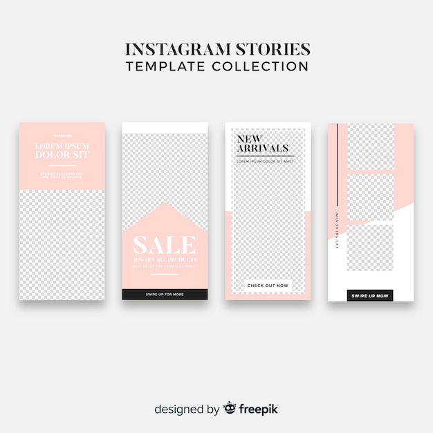 Gratis vector moderne instagram verhaalsjabloon collectie