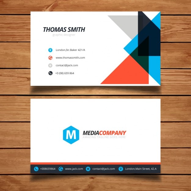 Moderne kleurrijke corporate business card teamplate