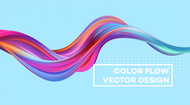 Moderne kleurrijke stroom achtergrond. Premium Vector