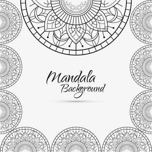 Gratis vector moderne mandala achtergrond